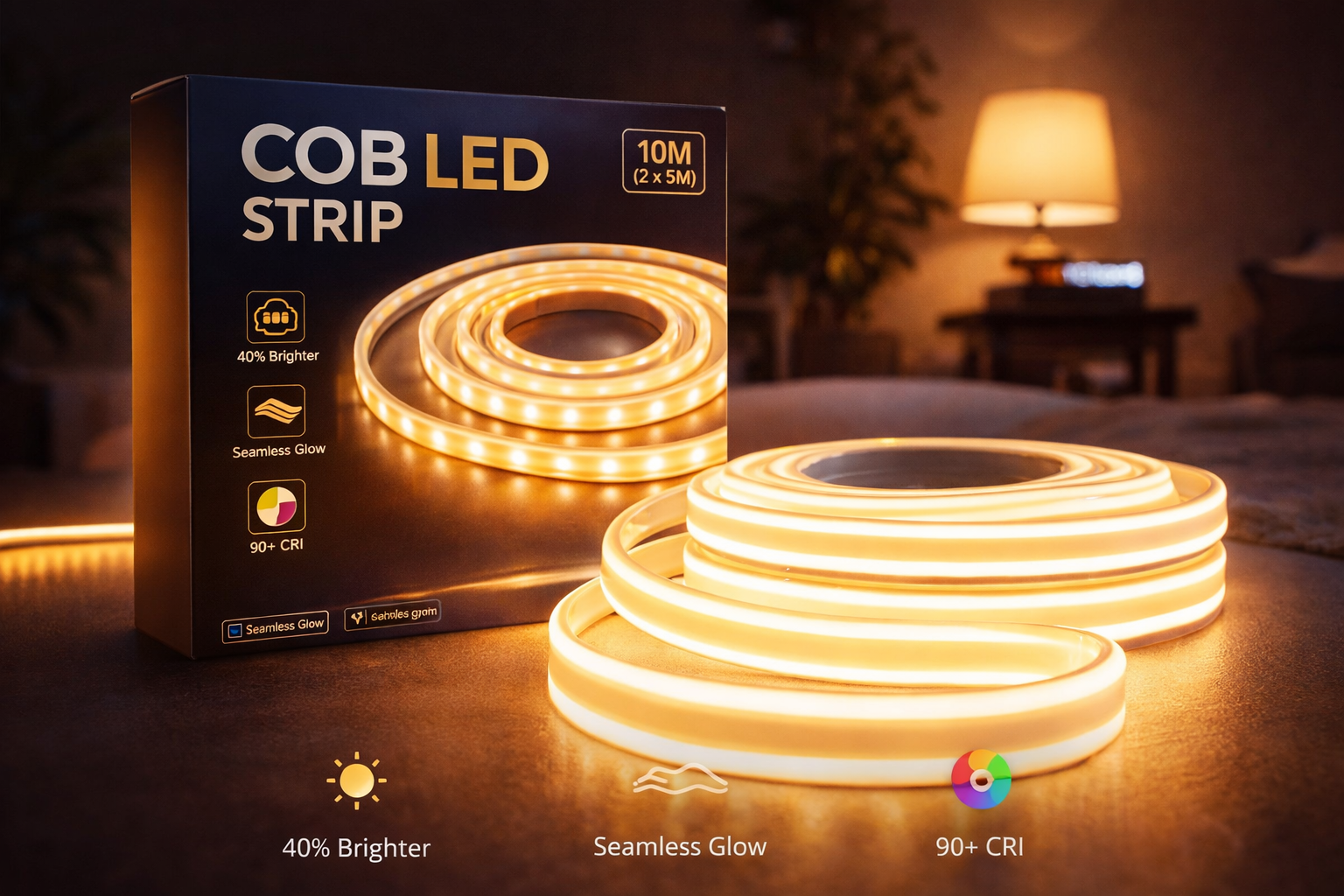 COB LED Strip 5m Seamless Light